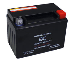 BCB4L-B-GEL| Batteria Moto al GEL,YB4L-B/A, 12V, CCA: 4Amp, 40CCA,120x70x91mm - BC Battery Italian Official Website