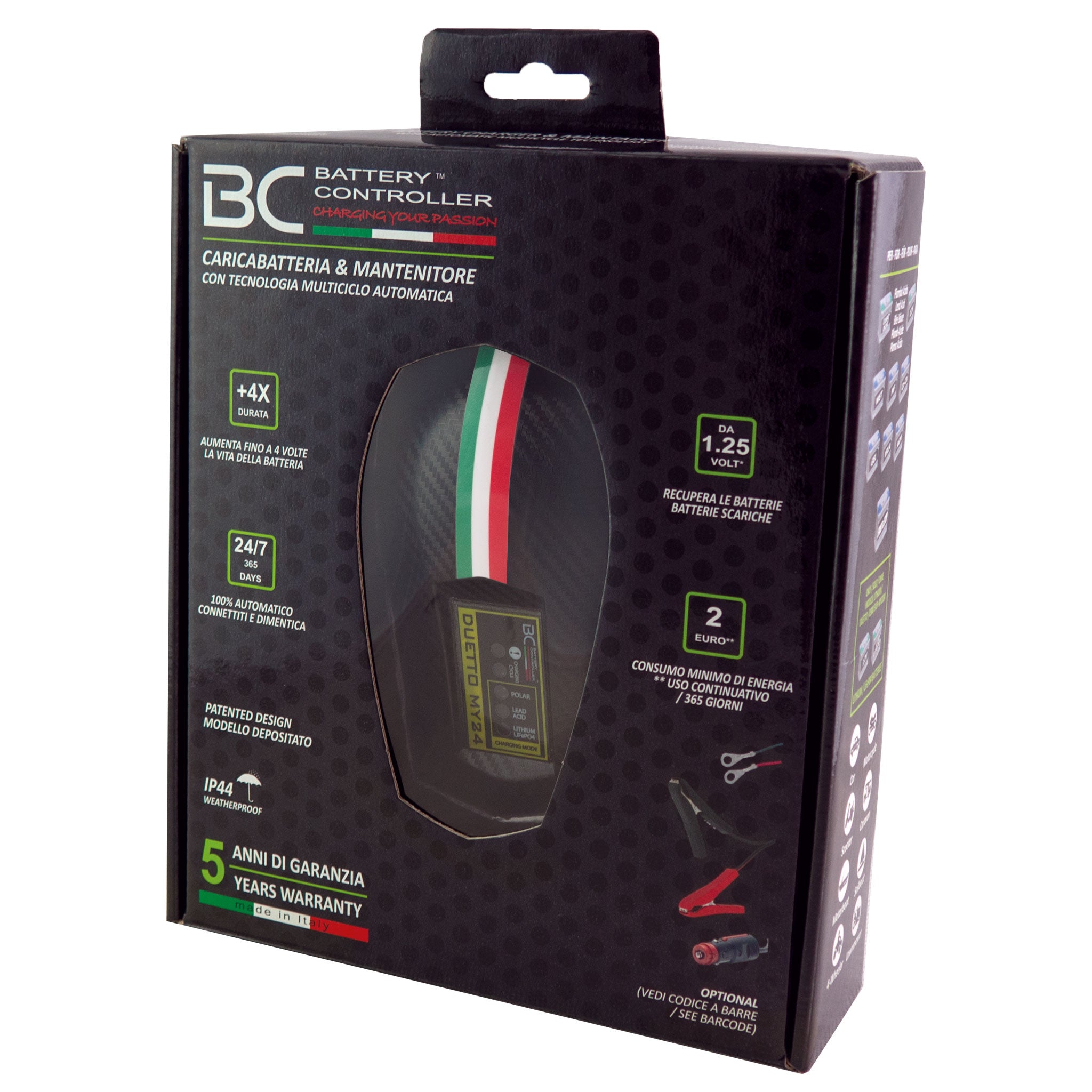 BC DUETTO MY24, 12V - 1,5A Caricabatteria/Mantenitore - BC Battery Italian Official Website