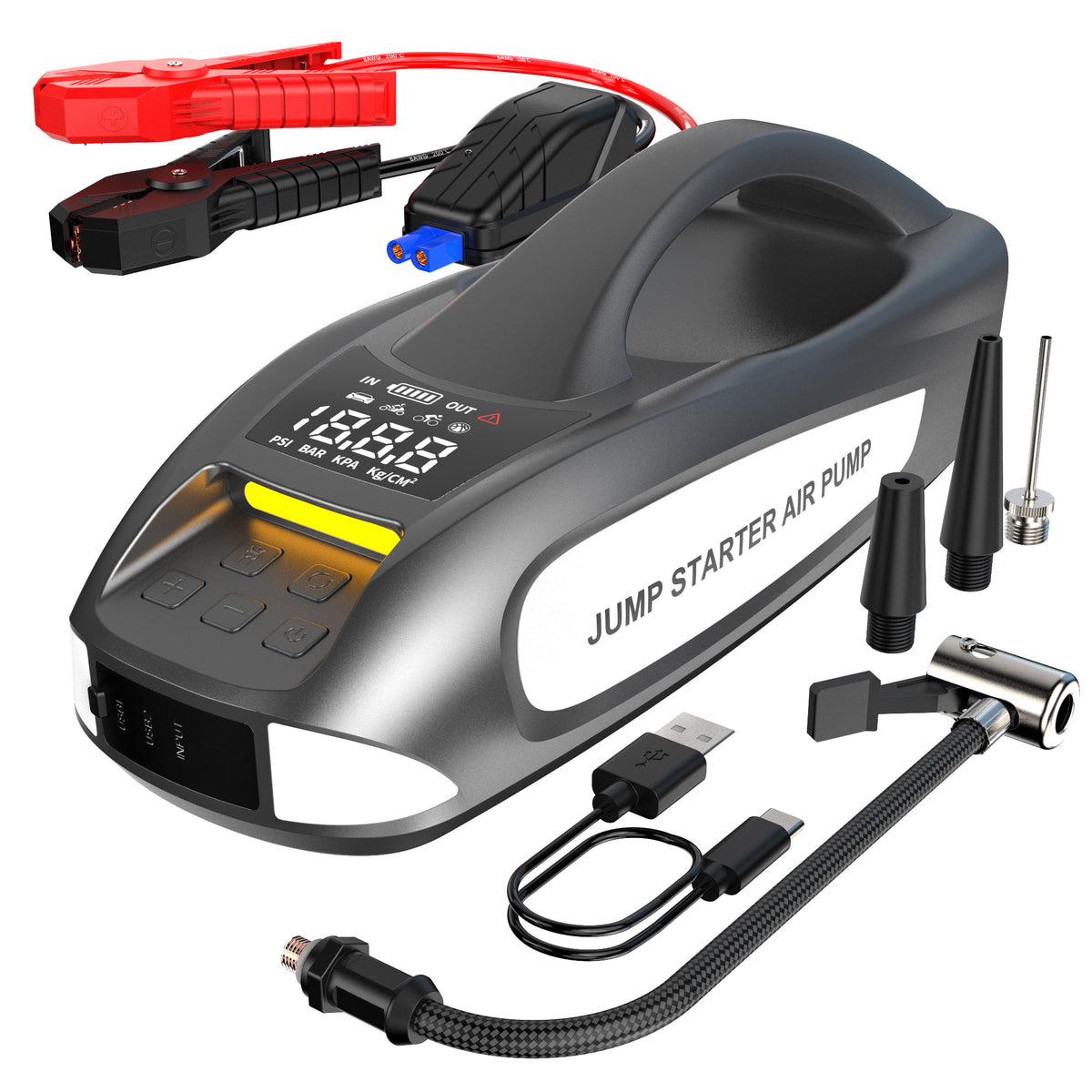 Jumpstarter K6000 - Avviatore d'emergenza per moto/auto con compressore 12V - BC Battery Italian Official Website