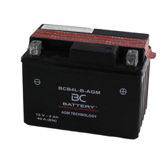 BCB4L-B-AGM | AGM-Motorradbatterie, YB4L-B/A, 12 V, CCA: 4 Ampere, 40 CCA, 120 x 70 x 91 mm