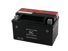 BCTX7A-AGM | AGM-Motorradbatterie, YTX7A-BS, 12 V, 6 Ah, CCA: 105 Ampere, 150 x 87 x 94 mm