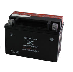 BCTX9-AGM | AGM-Motorradbatterie, YTX9-BS, 12 V, 8 Ah, CCA: 135 Ampere, 150 x 87 x 105 mm