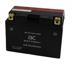 BCTZ14S-AGM | Motorrad-AGMbatterie, YTZ14S, 12 V, 11,2 Ah, CCA: 230 Ampere, 150 x 87 x 110 mm