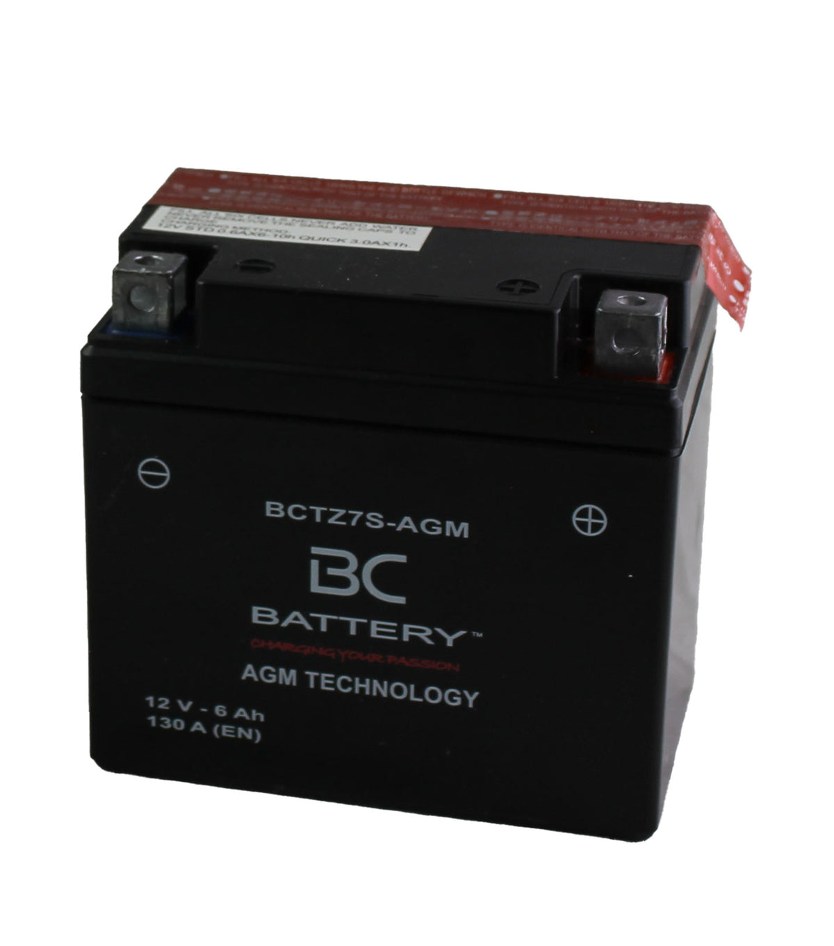 BCTZ7S-AGM | AGM-Motorradbatterie, YTZ7S, 12 V, 6 Ah, CCA: 130 Ampere, 113 x 70 x 105 mm