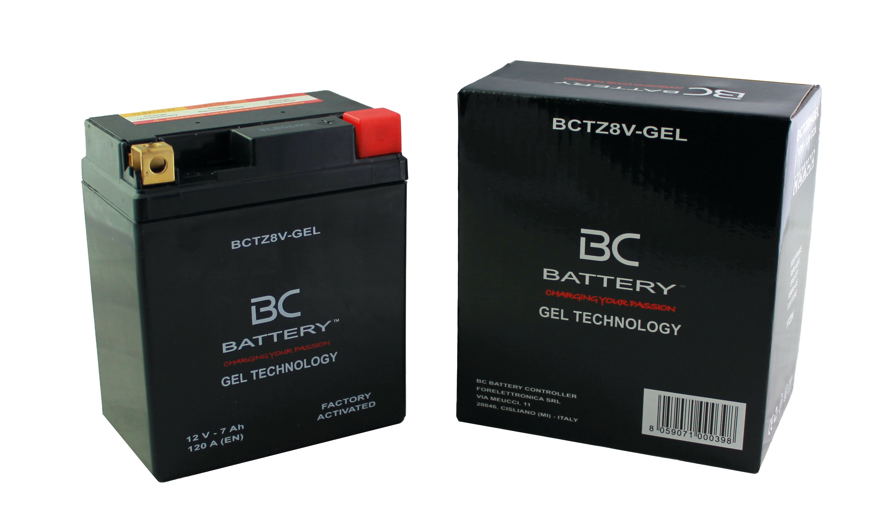 BCTX30L-GEL | Batterie moto GEL, YIX30L-BS, 12 V, 30 Ah, CCA : 400 A, 167 x 126 x 174 mm