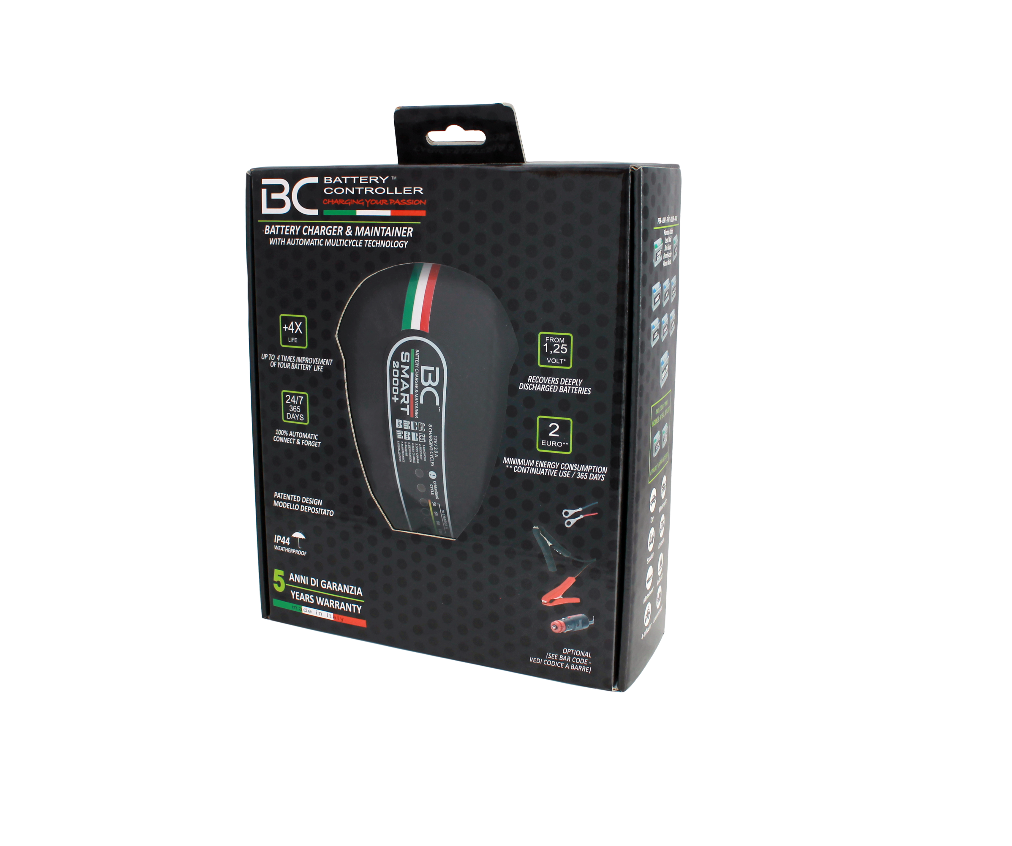 BC SMART 2000+ CARBON, 12V - 2A - BC Battery Italian Official Website