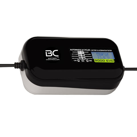 BC 9000 EVO DESIGN , 9 Amp / 1 Amp, Caricabatteria e Mantenitore Digitale/LCD, Tester di Batteria e Alternatore per tutte le batterie Auto, Moto, Camper & Nautica 12V Pb-Acido - BC Battery Italian Official Website