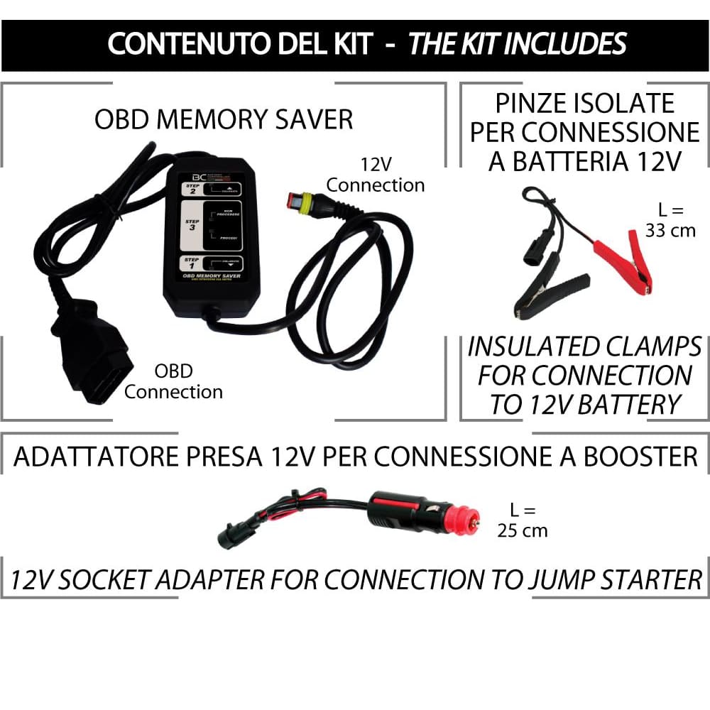 BC OBD Memory Saver - BC Battery Italian Official Website